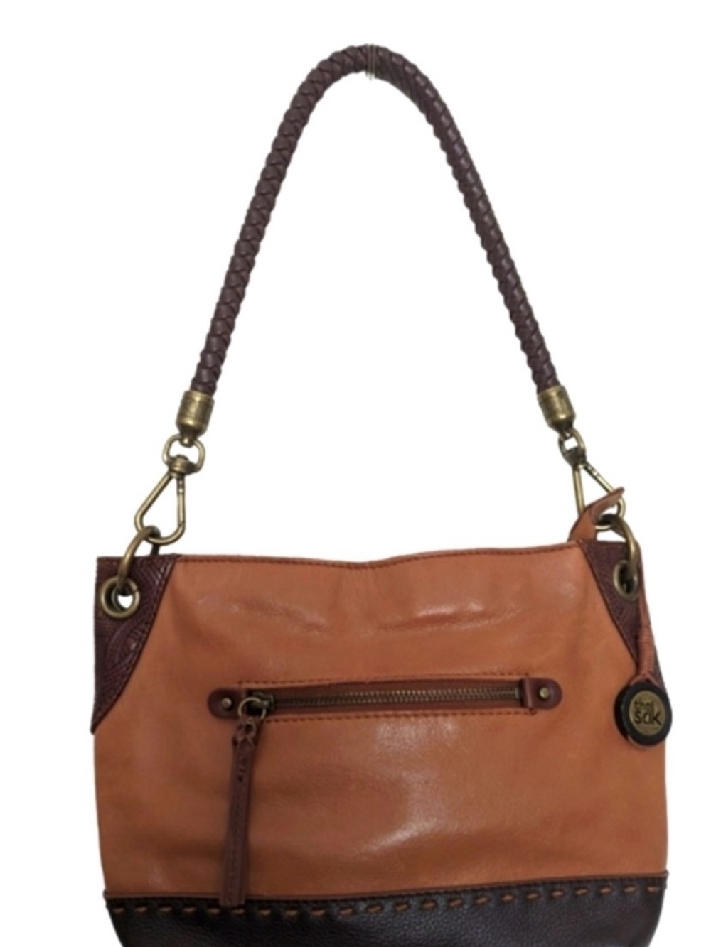 The Sak Handbag LeatherShoulderBag Camel Brown Purse Tote